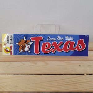 Buc-ee's Lone Star State Texas Bumper Sticker 10.5" X 3" NEW